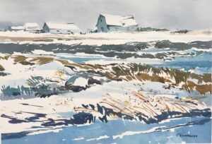 Alex Suprowich - Prairie Winter Painting Watercolour Paper