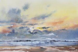 Alex Suprowich - Evening_Glow_Grand_Beach abstract landscape painting