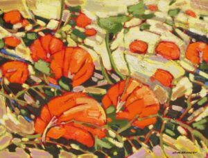 Cameron Bird - Pumpkin Harvest patch autumn fall painting