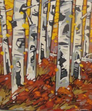 Cameron Bird - September at III Mile trees autumn fall painting abstract