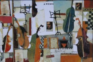 Claudette Castonguay Tout pour la Musique music instruments cello collage