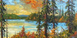 Rod Charlesworth - Stewart River, Yukon landscape painting