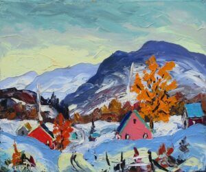 Guy Roy - La chaleur de l'hiver abstract impasto landscape painting