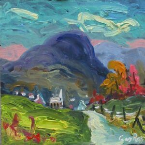 Guy Roy - Reflexion impasto painting abstract landscape