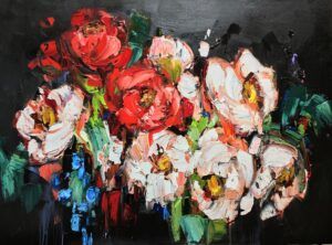 Kimberly Kiel - what would you trade for a treasure floral painting abstract impasto