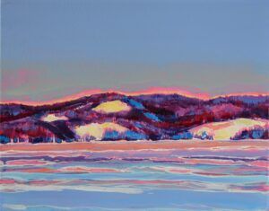 Tracey Kucheravy - Evening Glow 2, Falcon Trails 2 landscape painting manitoba