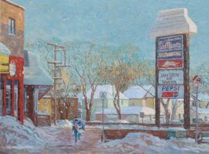 Roman Swiderek - Saffrons - Newspaper Boy oil painting winnipeg