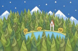 Peter Wyse - Summer's Bliss painting trees forest