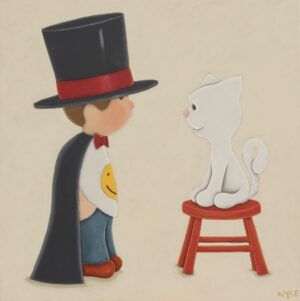 Peter Wyse - The Lion Tamer cat magic painting