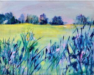 down your way hugh rice landscape abstract acrylic painting