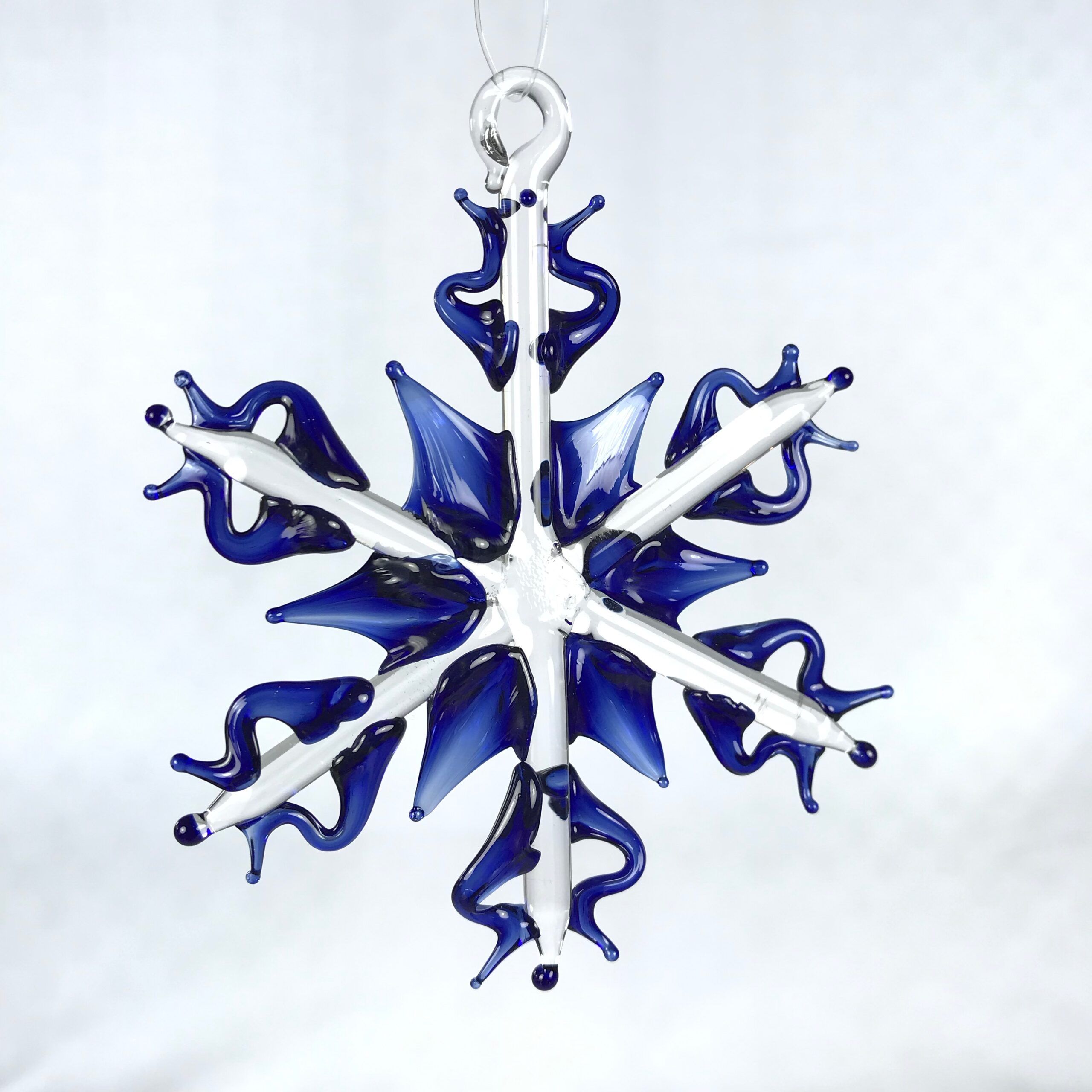 Dark Blue Snowflake Ornament