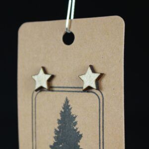 Wooden Star Earrings by The Hill Rd Co.
