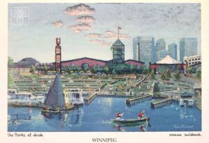 The Forks at Dusk Art Card by Roman Swiderek