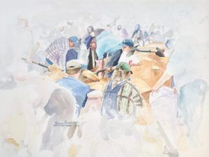 Working Together (Red River Flood 1997) by Roman Swiderek