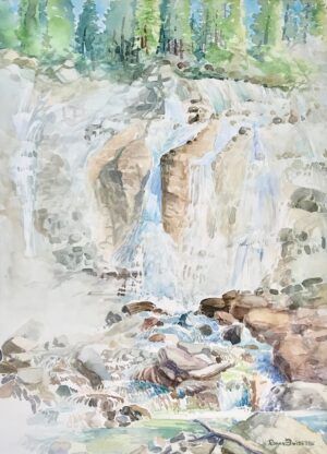 The Mist of Tangle Falls (Icefield Parkway Between Banff & Jasper) by Roman Swiderek