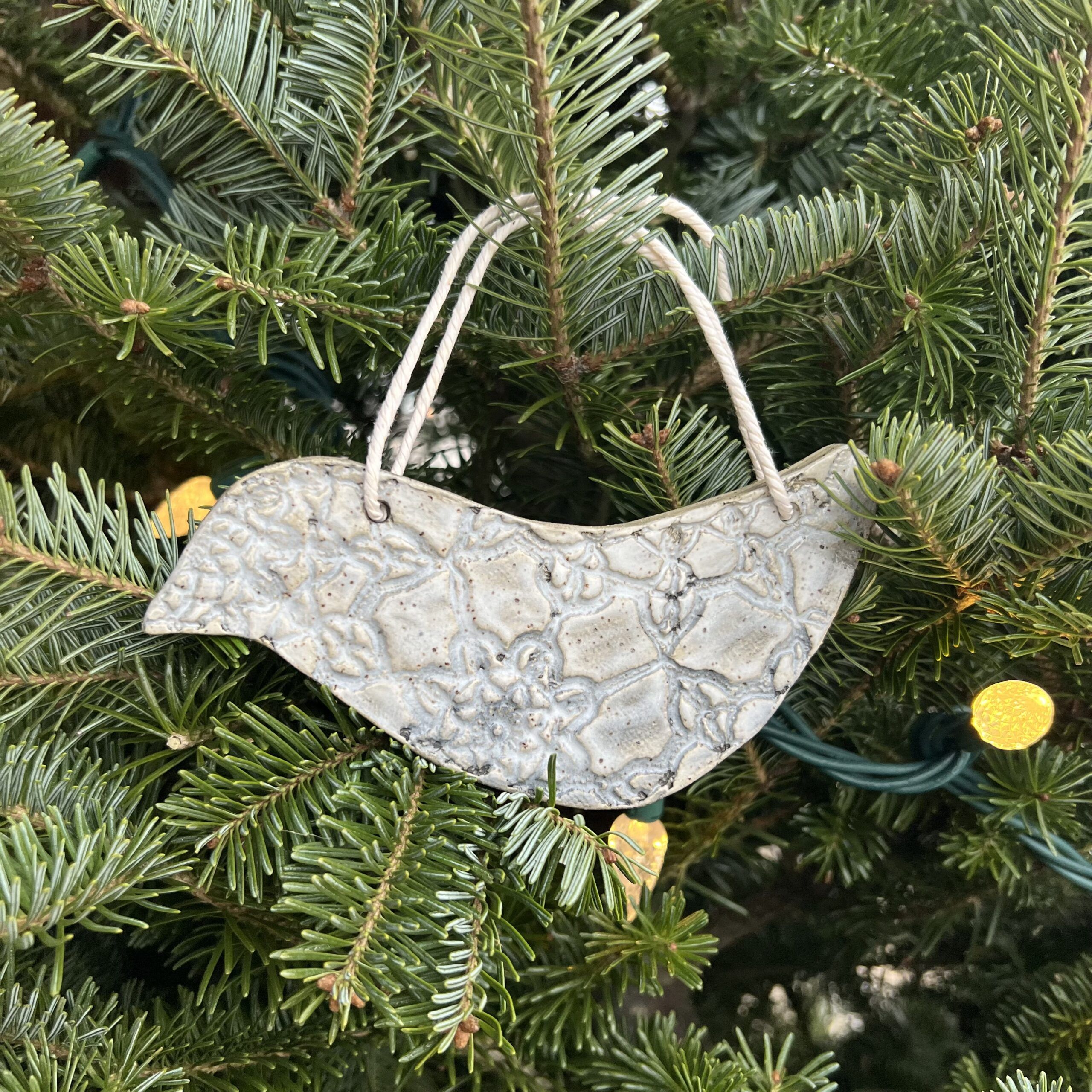 Textured Bird Ornaments