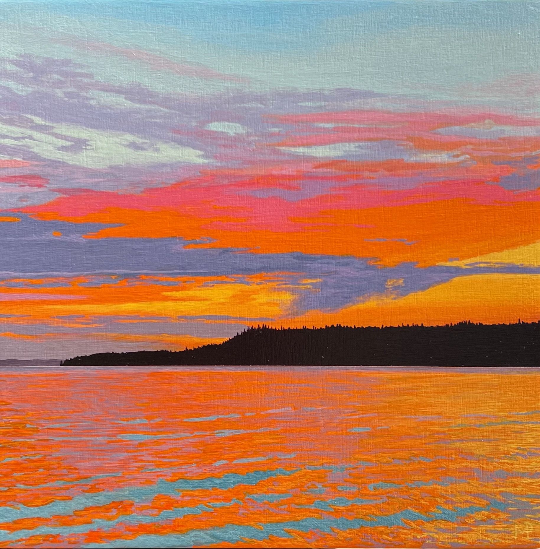 A Clear Lake Sunset