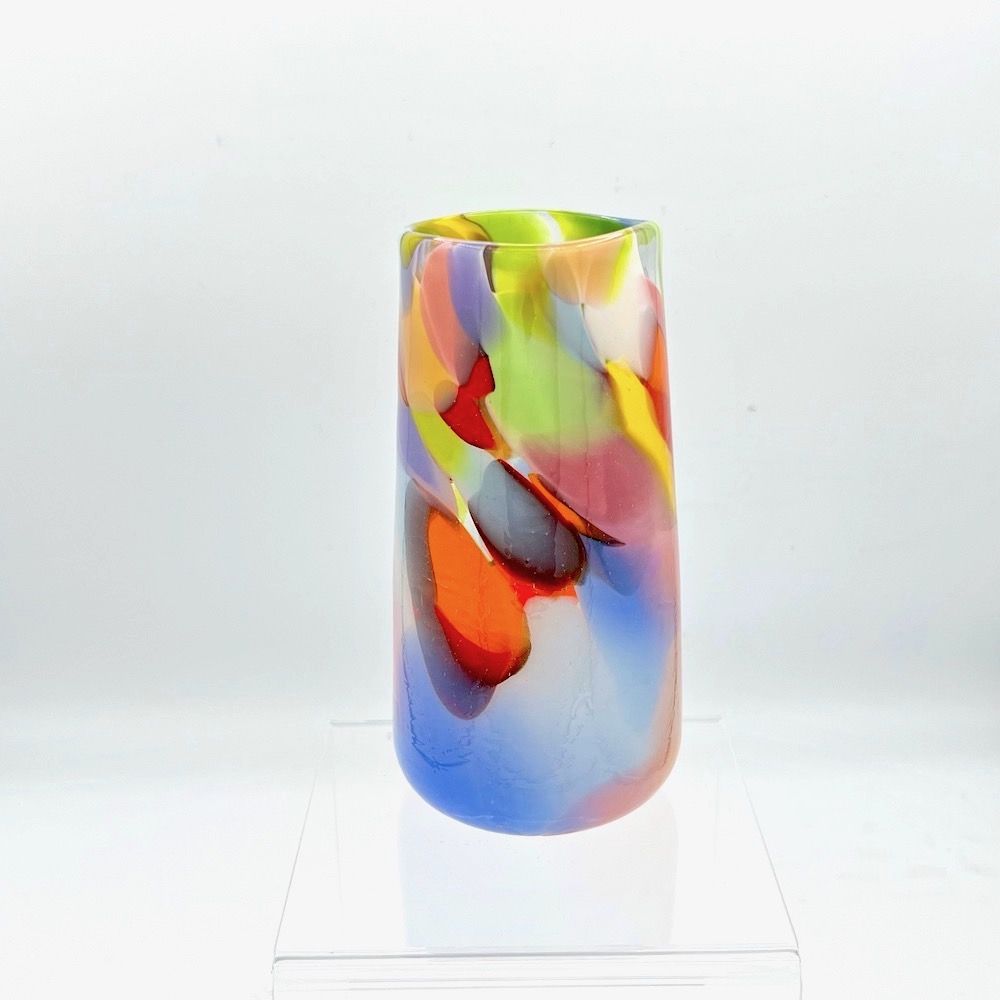 Rainbow Crackle Vase 3