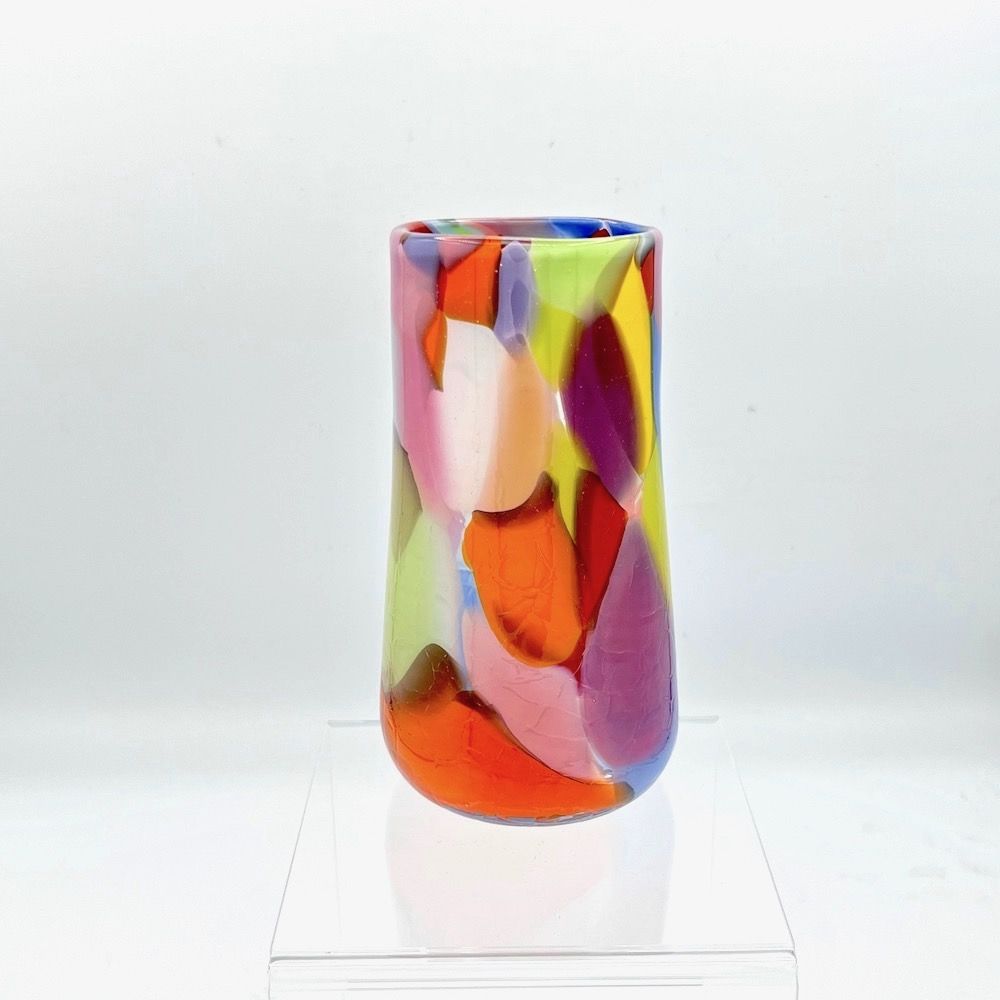 Rainbow Crackle Vase 2