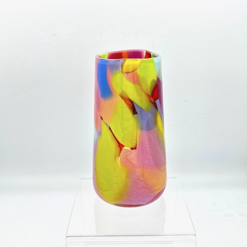 Rainbow Crackle Vase 1