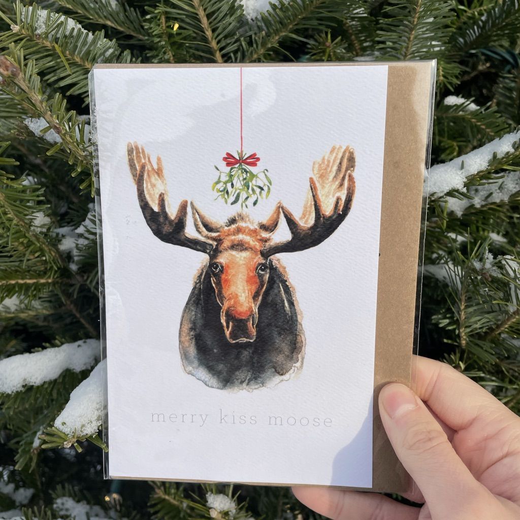 Moose Holiday Card