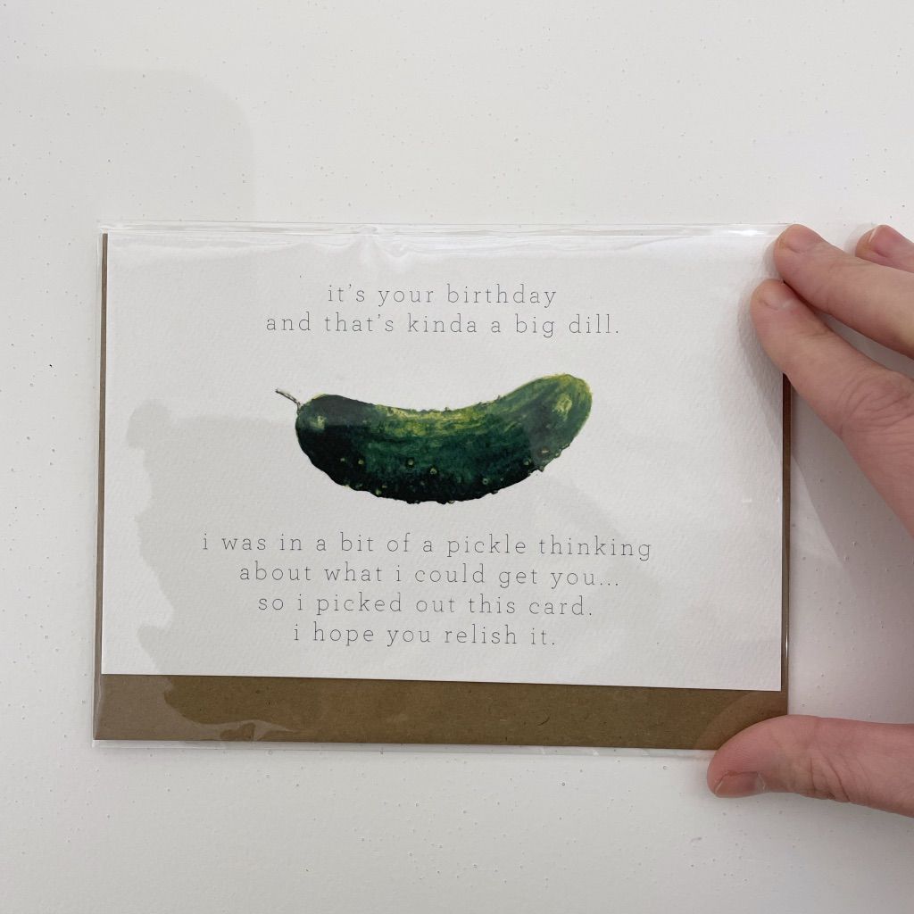 Pickle Birthday Card