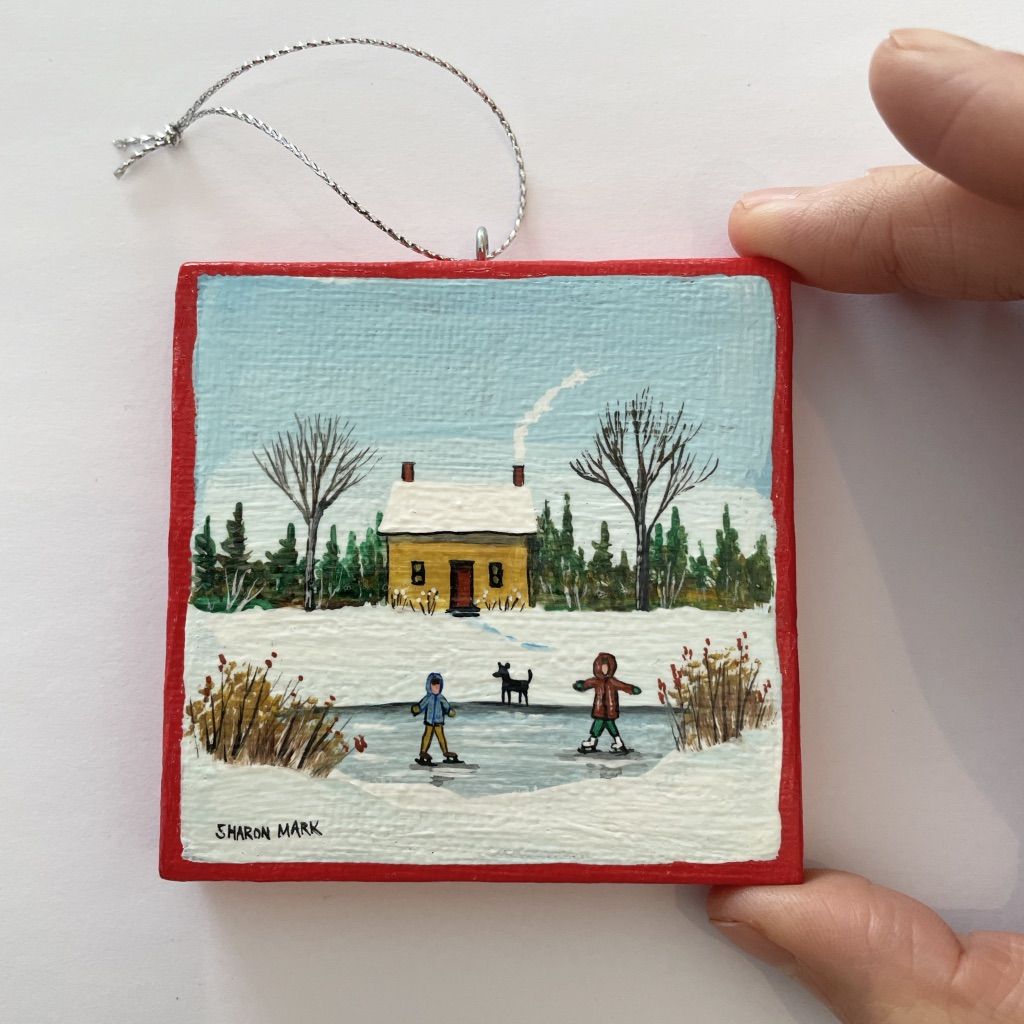 Skating On The Pond Ornament