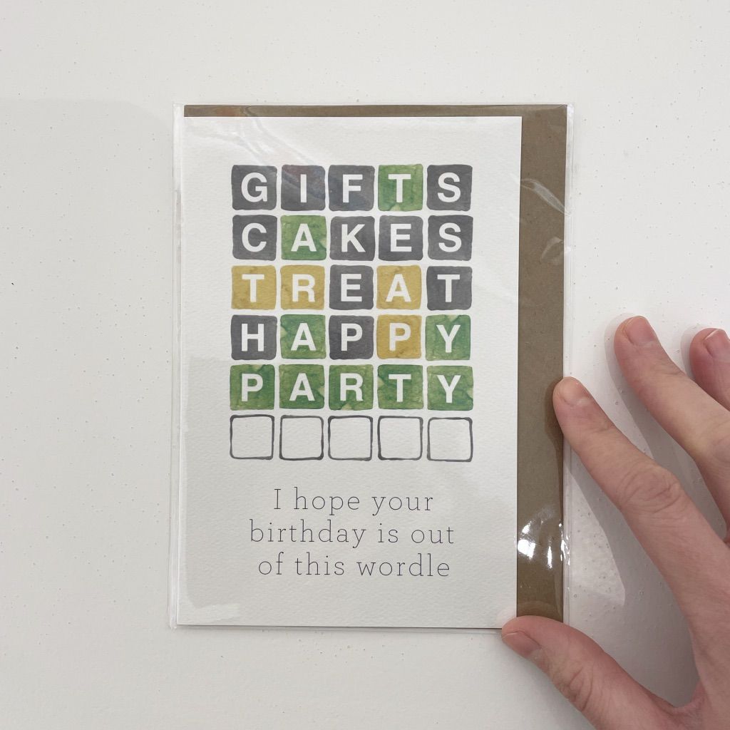 Wordle Birthday Card