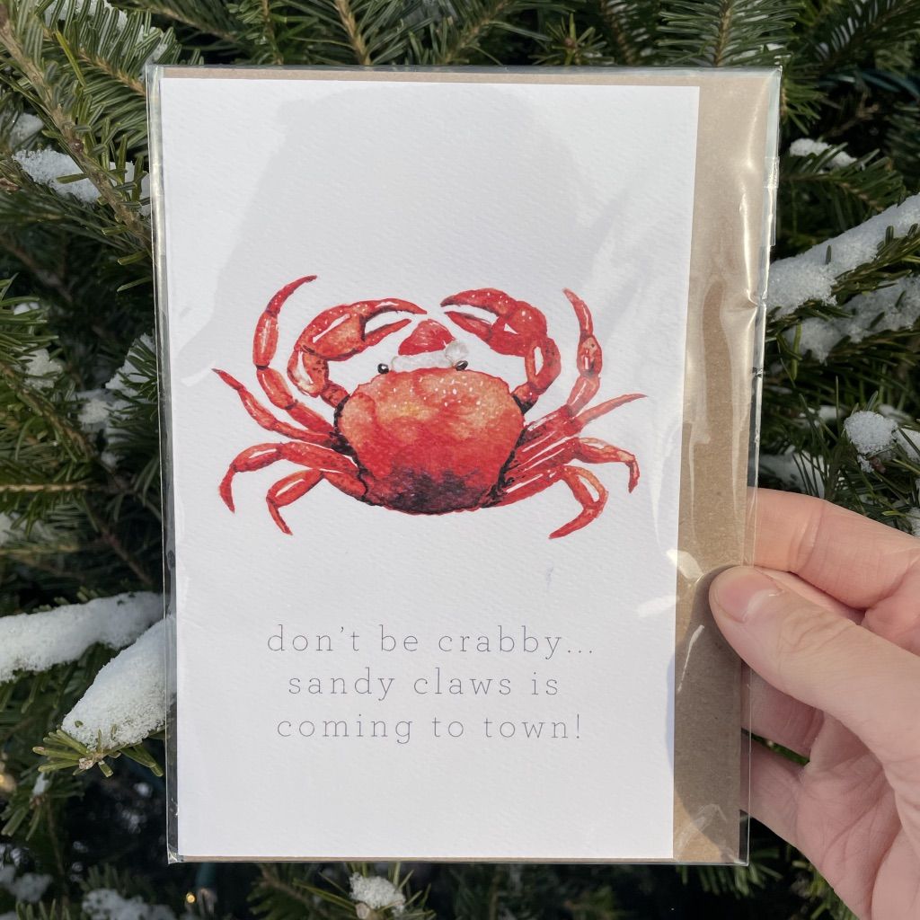 Crab Holiday Card