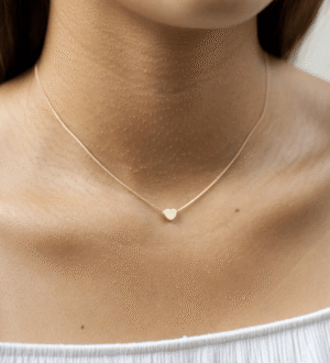 Dainty Heart Necklace (Gold-Filled) – 18″ Chain