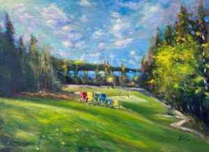 Clear Lake Golf Course the 9th Hole View in Spring