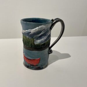 Red Canoe Mug by Elaine Brewer-White