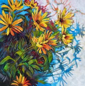 Yellow Daisy Chains by Jennifer Caie