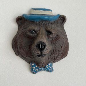 WallWorks: Blue Bear in Hat by Elaine Brewer-White