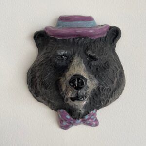 WallWorks: Bear in Purple Hat by Elaine Brewer-White