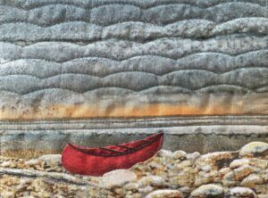 Serenity 6x8 art quilt by Carolyn Klassen