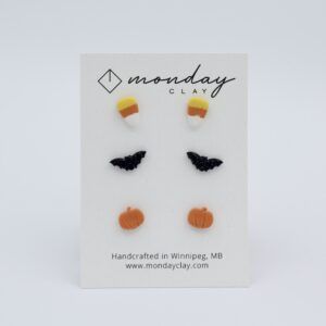 Halloween Studs by Monday Clay