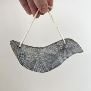 Lace Textured Bird Ornament C