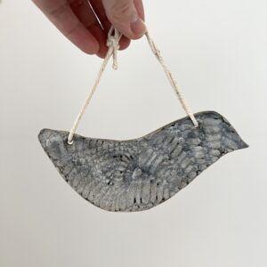 Lace Textured Bird Ornament E
