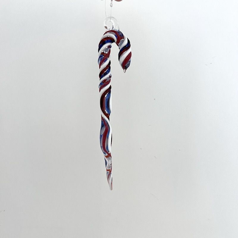 Glass Candy Cane Ornament C