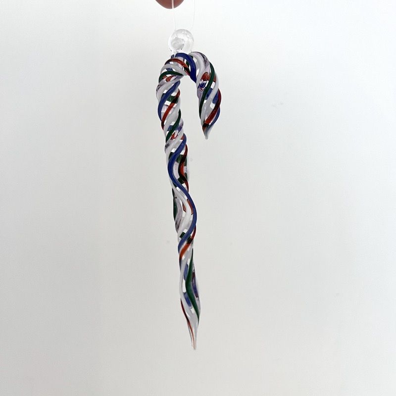 Glass Candy Cane Ornament F