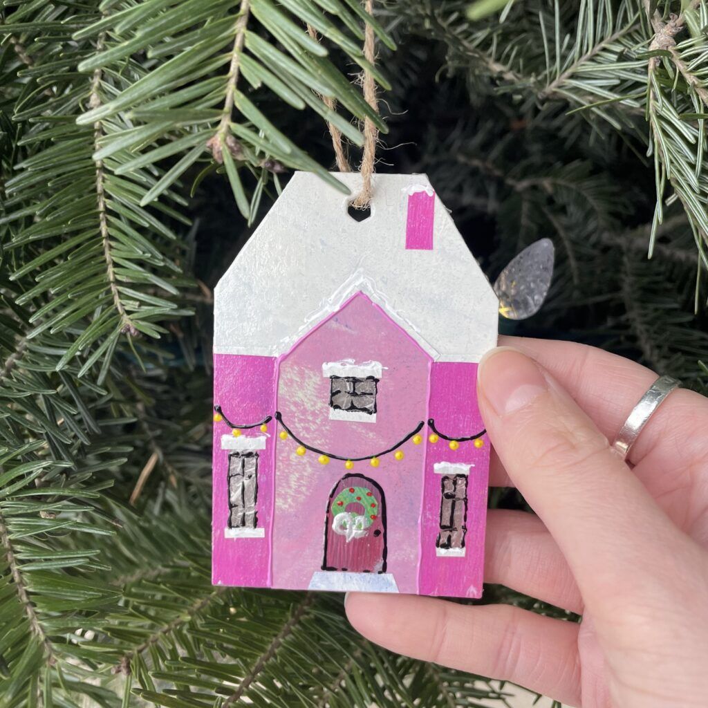 Pink House Ornament