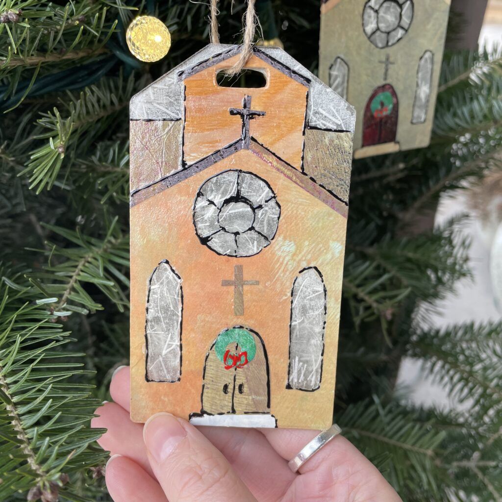 Yellow Chapel Ornament