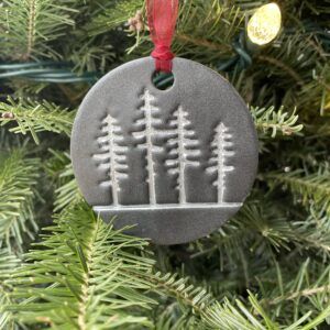 Treeline Ornament by Monday Clay