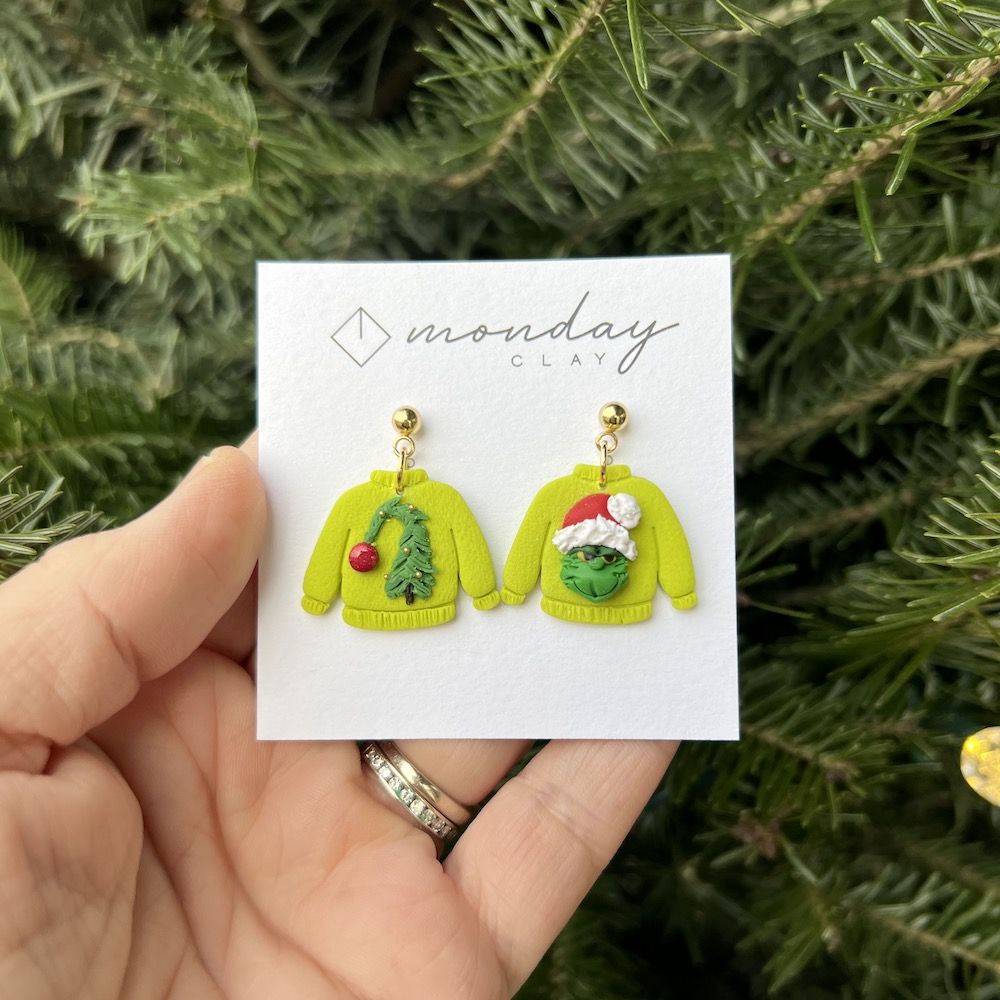 Grinch Sweater Dangles