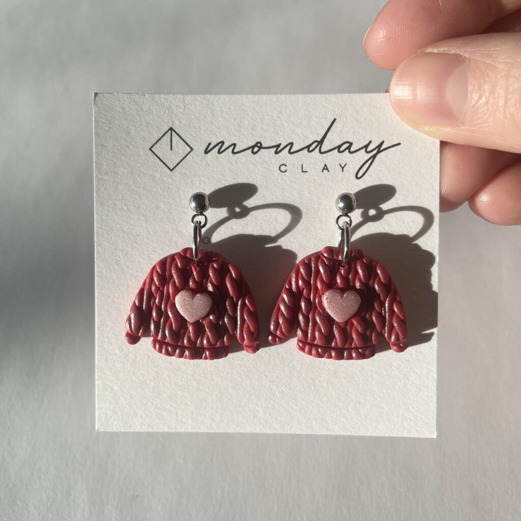 Red Heart Sweater Dangles