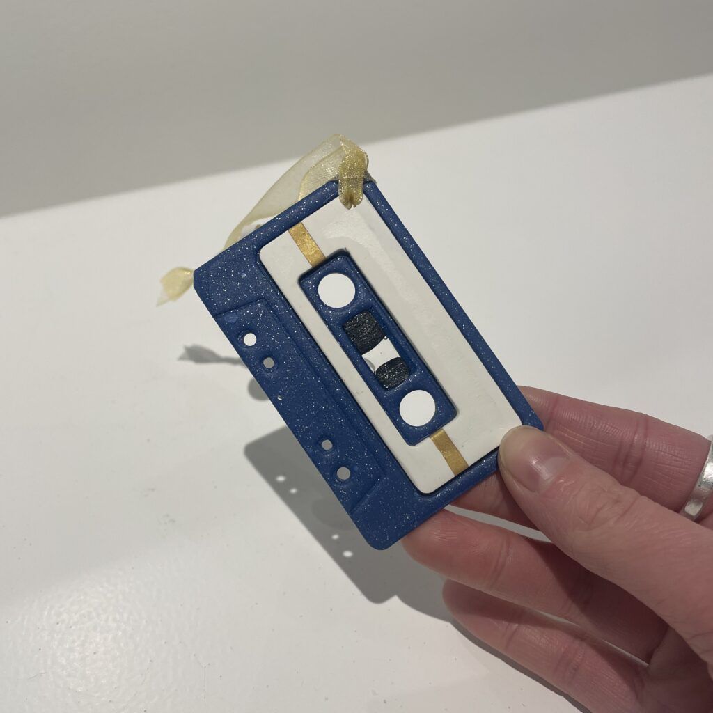 Dark Blue Mix Tape Ornament