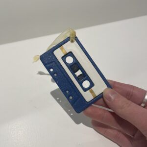 Dark Blue Mix Tape Ornament by Monday Clay