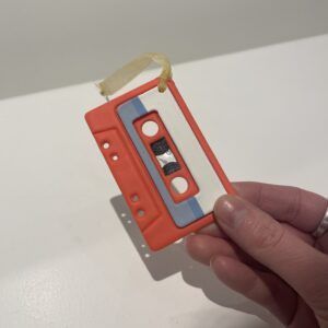 Orange Mix Tape Ornament by Monday Clay