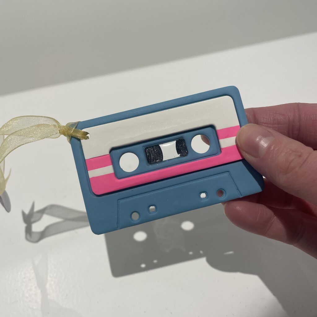 Blue & Pink Mix Tape Ornament